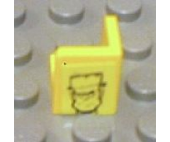 Panel 1 x 1 x 1 Corner with Frankenstein Monster Head Pattern Model Right (Sticker) - Set 8670