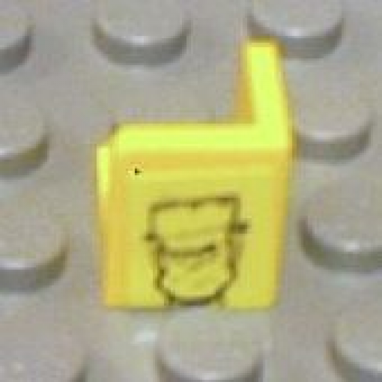 Panel 1 x 1 x 1 Corner with Frankenstein Monster Head Pattern Model Right (Sticker) - Set 8670