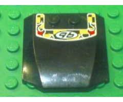 Wedge 4 x 4 x 2/3 Triple Curved with '96' on Yellow and Black Checkered Pattern (Sticker) - Set 8648