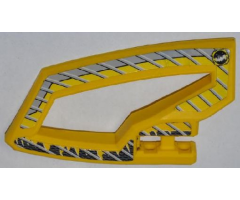 Technic, Panel RC Car Panel Flexible Left with Dirt Crusher Logo and Gray Stripes on Yellow and Black Background Pattern (Stickers) - Set 8369-1