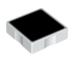 Duplo, Tile 2 x 2 with Shape Black Square Pattern
