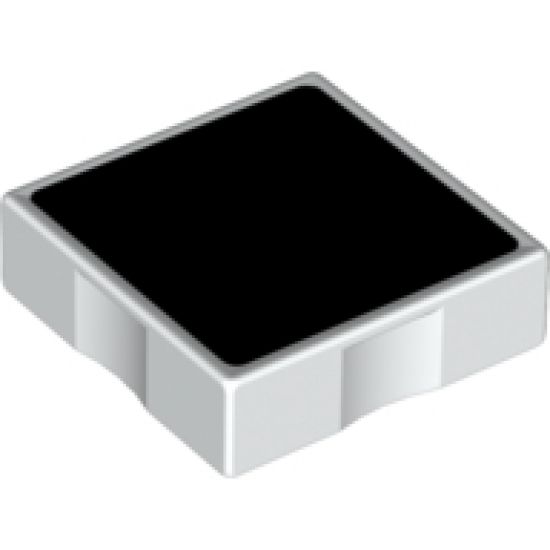 Duplo, Tile 2 x 2 with Shape Black Square Pattern