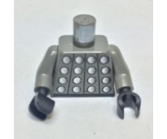Torso Soccer Goalie Studded Armor on Front and No. 1 on Back Pattern / Dark Gray Arms / Black Hands