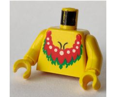 Torso Pirate Islanders with Red Female Neckline Pattern / Yellow Arms / Yellow Hands
