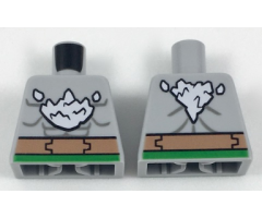 Torso Bare Chest with Muscles, Belt and White Splash Pattern (Doomsday)