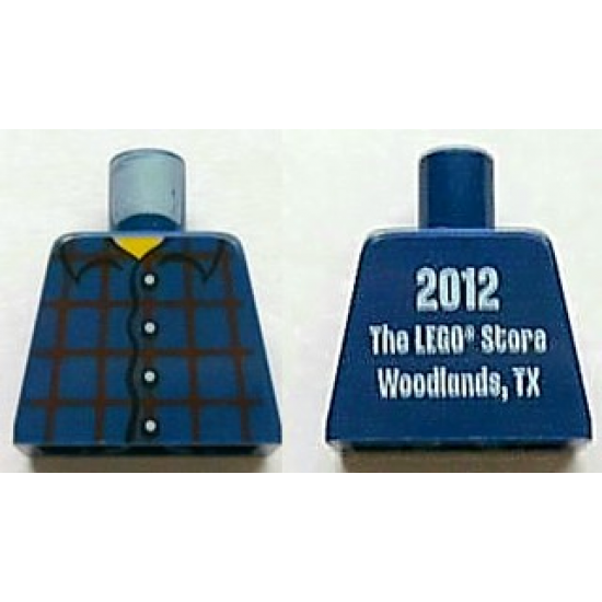 Torso Studios Plaid Button Shirt Front, 2012 The LEGO Store Woodlands, TX Back Pattern