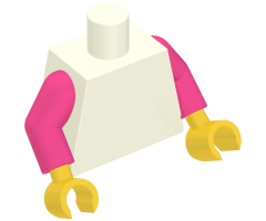 Torso Plain / Dark Pink Arms / Yellow Hands