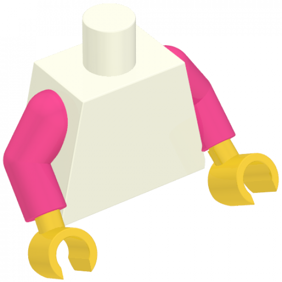 Torso Plain / Dark Pink Arms / Yellow Hands