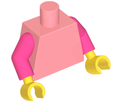 Torso Plain / Dark Pink Arms / Yellow Hands