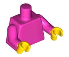 Torso Plain / Dark Pink Arms / Yellow Hands