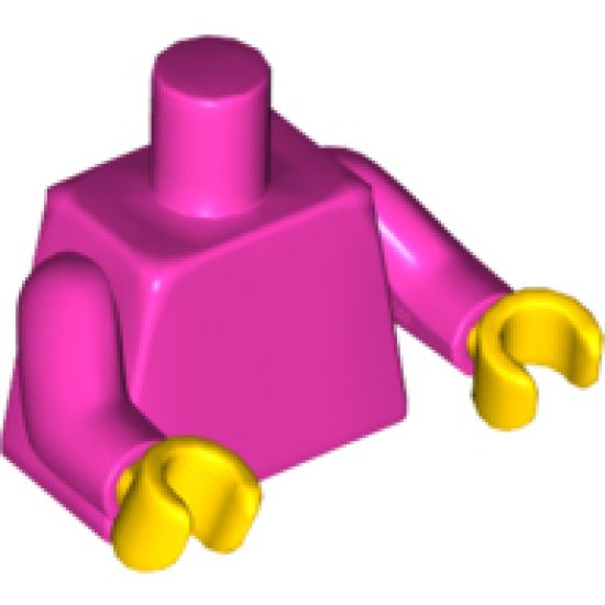 Torso Plain / Dark Pink Arms / Yellow Hands