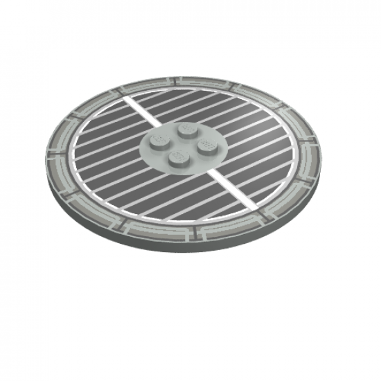 Tile, Round 8 x 8 with Grille Pattern