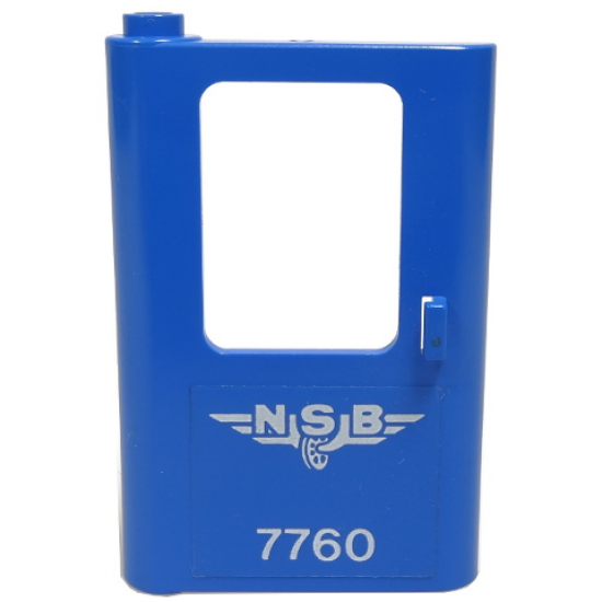Door 1 x 4 x 5 Train Left with Norwegian 'NSB 7760' Pattern (Sticker) - Set 7760