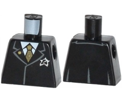 Torso Agents Suit with Ultra Agents Logo and Gold Tie Pattern