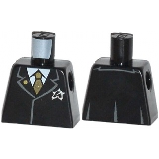 Torso Agents Suit with Ultra Agents Logo and Gold Tie Pattern