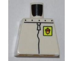 Torso SpongeBob with Riveted Collar and Lime Acorn Badge Pattern