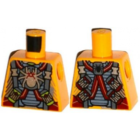 Torso Armor with Straps and Spiders on Front and Back Pattern