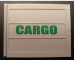 Door Sliding - Type 2 with Green 'CARGO' Pattern Right Side (Sticker) - Set 4512