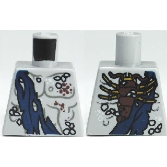 Torso PotC Bare Chest with Marine Growth, Sash and Lobster on Back Pattern