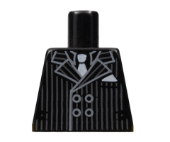 Torso Pinstripe Suit Jacket and White Tie Pattern