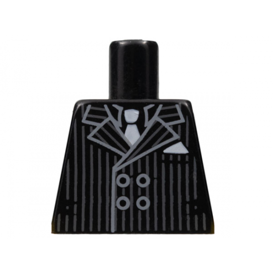 Torso Pinstripe Suit Jacket and White Tie Pattern