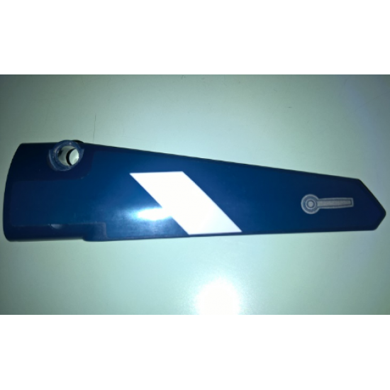 Technic, Panel Fairing # 5 Long Smooth, Side A with White Stripe and Door Handle Pattern (Sticker) - Set 41999