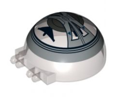 Windscreen 6 x 6 x 3 Canopy Half Sphere with Dual 2 Fingers and SW Droid Tri-Fighter Dark Blue Small Triangles Pattern