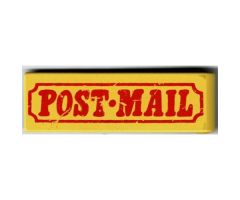 Duplo, Building Door 1 x 4 x 1 with Red POST-MAIL Pattern