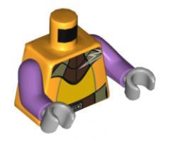 Torso SW Space Jumpsuit with Dark Brown, Dark Tan Belt and Neck Plate Pattern (Zeb Orrelios) / Medium Lavender Arms / Light Bluish Gray Hands