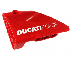 Technic, Panel Fairing #13 Large Short Smooth, Side A with White 'DUCATICORSE' Pattern (Sticker) - Set 42107