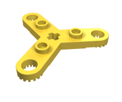 Technic, Plate Rotor 3 Blade with Toothed Ends and 3 Studs (Propeller)