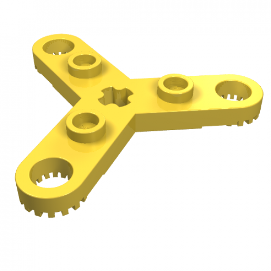 Technic, Plate Rotor 3 Blade with Toothed Ends and 3 Studs (Propeller)