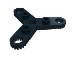 Technic, Plate Rotor 3 Blade with Toothed Ends and 3 Studs (Propeller)