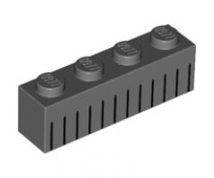 Brick 1 x 4 with 12 Black Lines with Pointed Ends Pattern (BrickHeadz Hermione Granger Skirt)