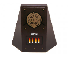 Wedge 4 x 4 No Studs with Gold Chima Eagle Emblem, Rivets and Vents Pattern (Sticker) - Set 70147