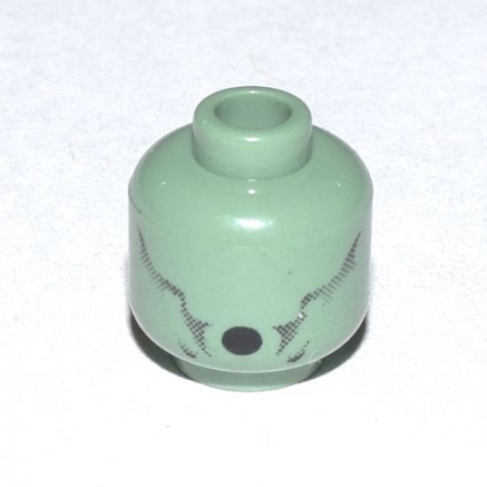 Minifigure, Head Alien with HP Dementor Pattern 1 - Blocked Open Stud