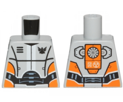 Torso Galaxy Squad Robot with Wide Black Belt and Orange Plates on Sides Pattern