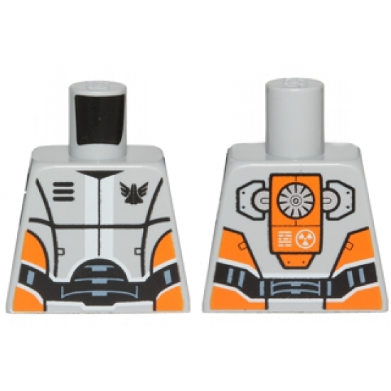 Torso Galaxy Squad Robot with Wide Black Belt and Orange Plates on Sides Pattern