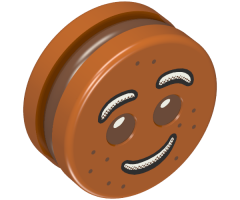 Minifigure, Head, Modified Gingerbread Man Pattern