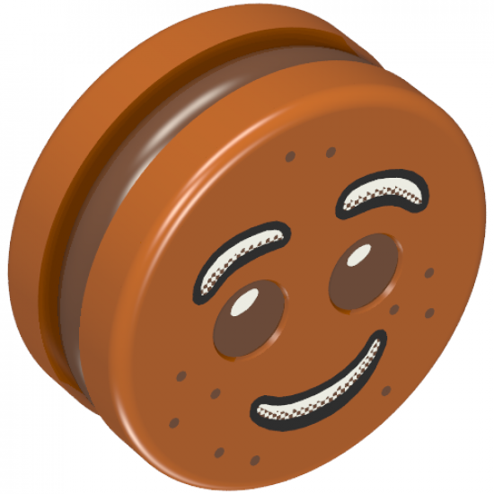 Minifigure, Head, Modified Gingerbread Man Pattern