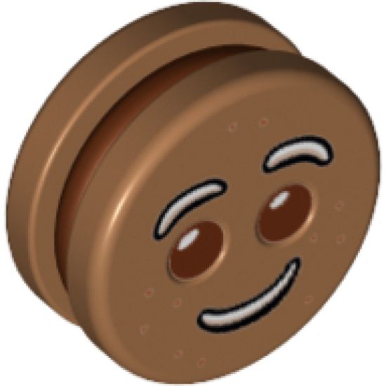 Minifigure, Head, Modified Gingerbread Man Pattern