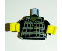 Torso Harry Potter Ron Plaid Shirt with Zipper Pattern / Black Arms / Yellow Hands