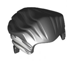 Minifigure, Hair Swept Back with Widow's Peak with White Side Streaks Pattern