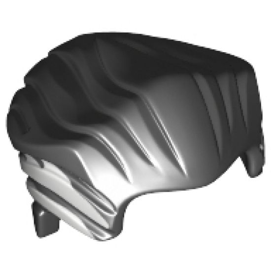 Minifigure, Hair Swept Back with Widow's Peak with White Side Streaks Pattern