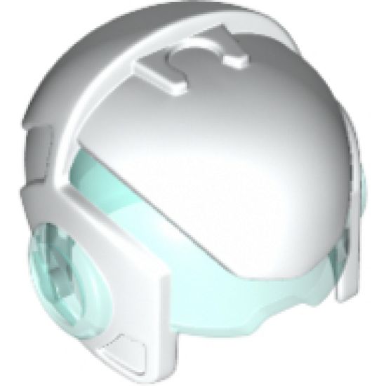 Minifigure, Headgear Helmet Space with Trans-Light Blue Visor and Ear Protectors