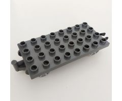 Duplo, Train Base 4 x 8 with Light Bluish Gray Train Wheels and Movable Hook