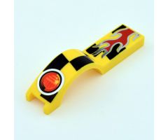 Vehicle, Mudguard 1 x 4 1/2 with Flame and Red Taillight Pattern