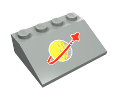 Slope 33 3 x 4 with Classic Space Logo Pattern