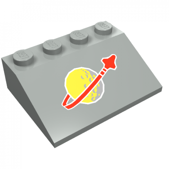 Slope 33 3 x 4 with Classic Space Logo Pattern