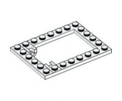 Plate, Modified 6 x 8 Trap Door Frame Horizontal